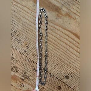 gucci link mariner necklace 18” heavy silver